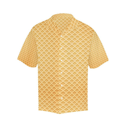 Waffle Texture Print Design Hawaiian Shirt