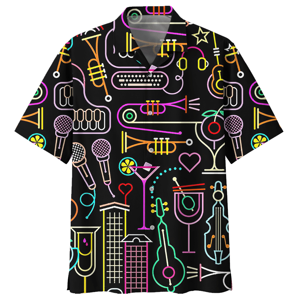 Guitar  Black High Quality Unisex Hawaiian Shirt For Men And Women Dhc17063683