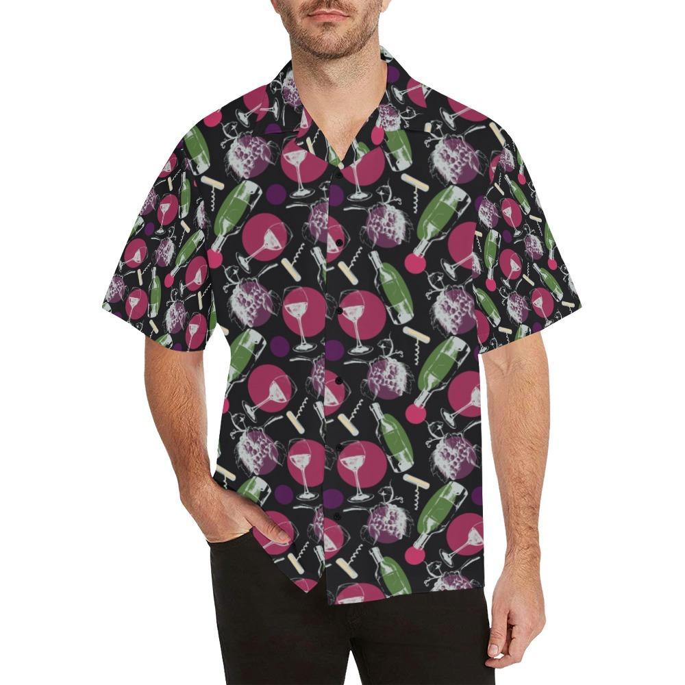 Wine Print Design Hawaiian Shirt