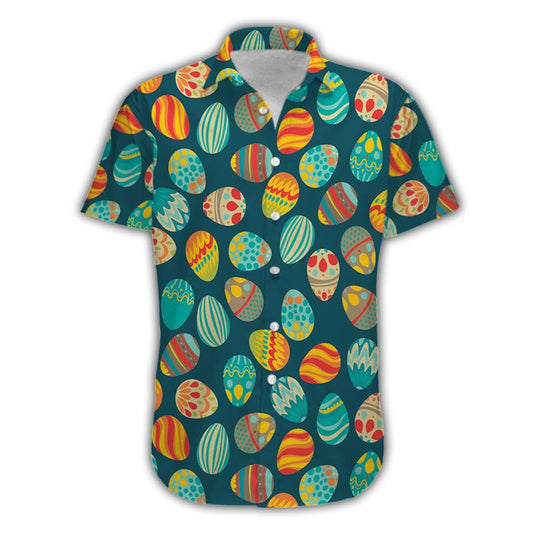 Happy Easter Colorful Vintage Pattern Hawaiian Aloha Shirts 