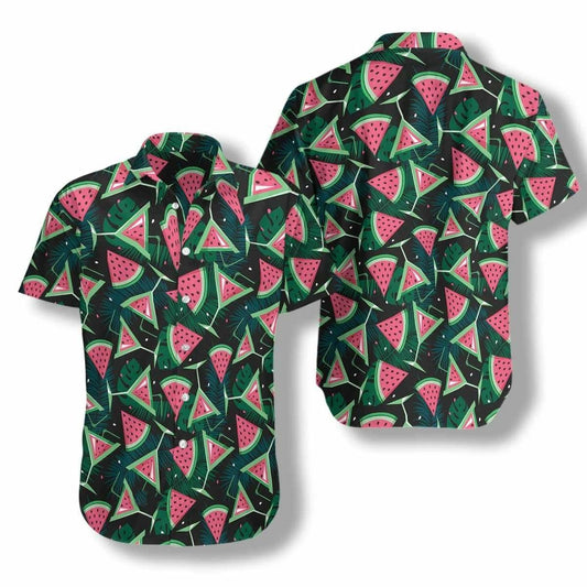 Hawaiian Aloha Shirts Watermelon Slices Cocktails