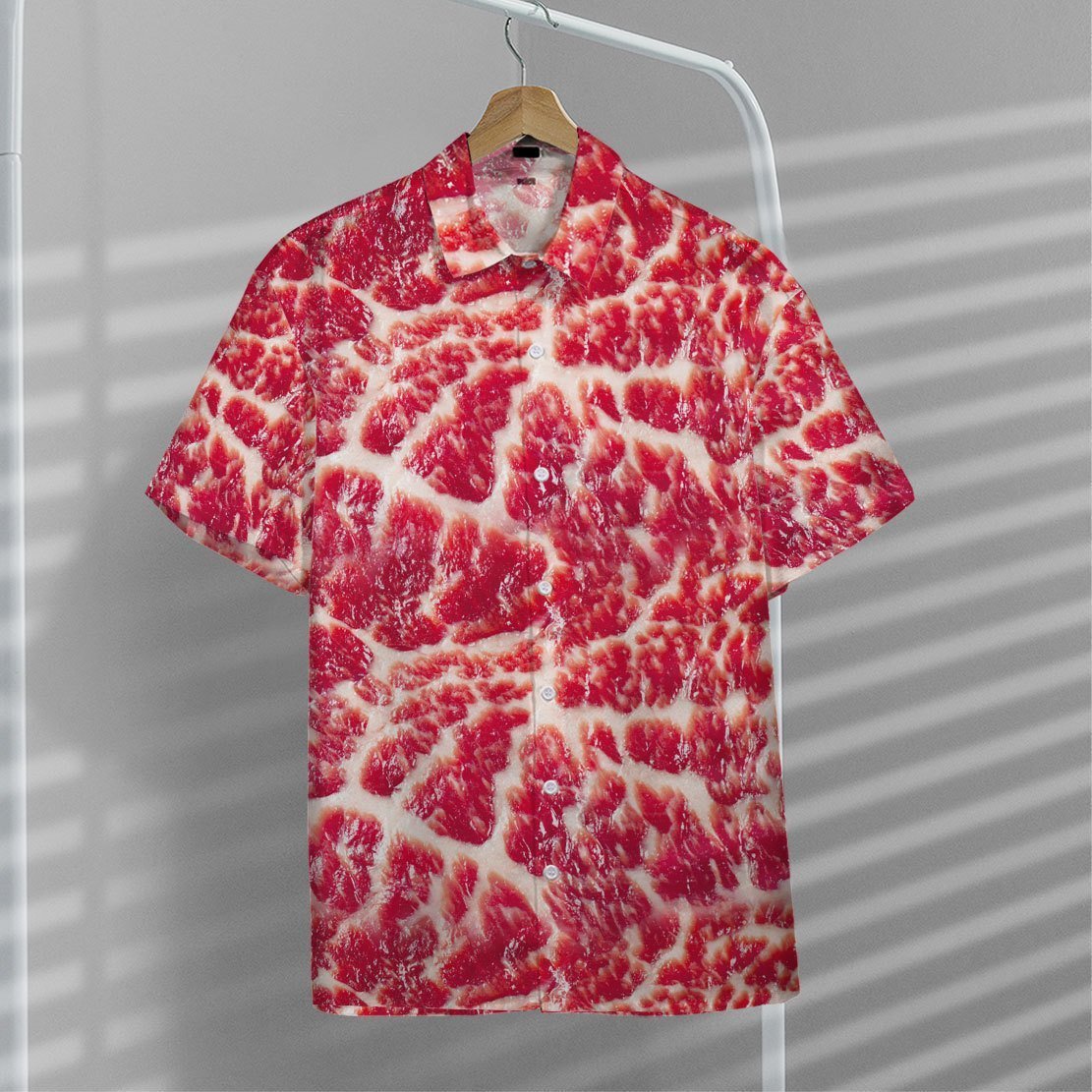 3D Raw Meat Hawaii Shirt