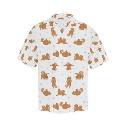 Pomeranian Yoga Pattern Mens All Over Print Hawaiian Shirt