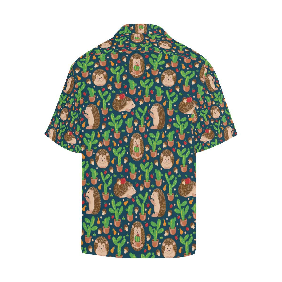 Hedgehog Cactus Pattern Print Design Hawaiian Shirt
