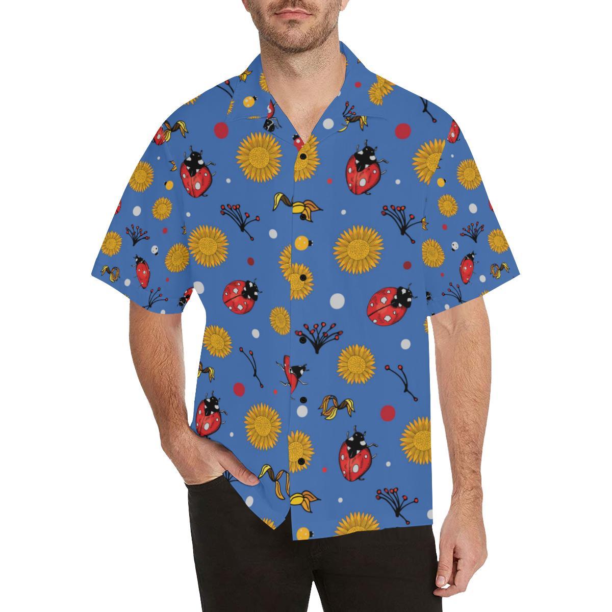 Ladybug Pattern Print Design Hawaiian Shirt