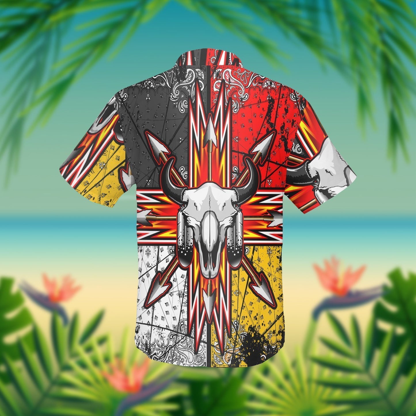 Bison Arrow Native Hawaiian Shirt