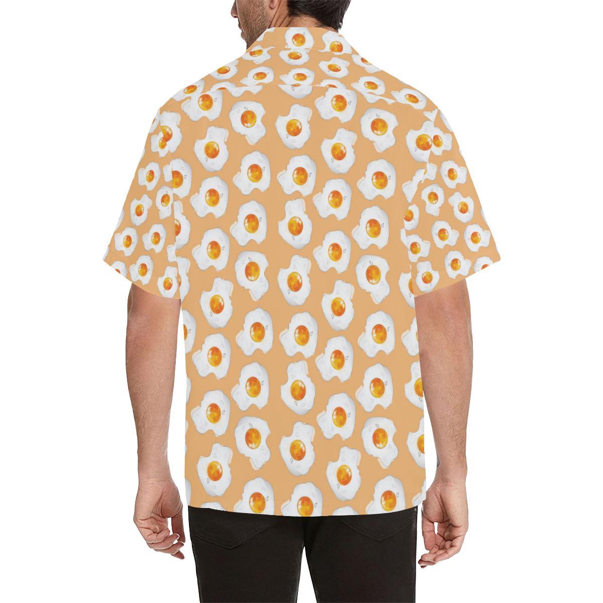 Fried Eggs Pattern Print Design 01 Mens All Over Hawaiian Shirt
