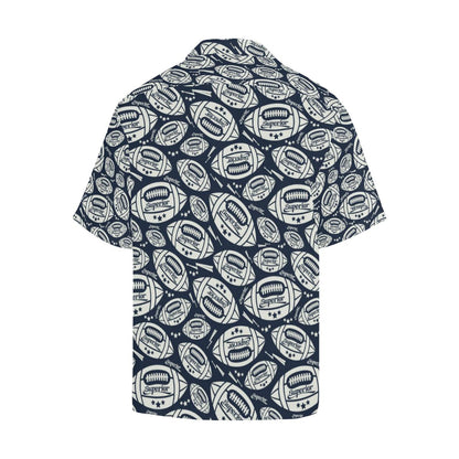 American Football Ball Pattern Mens All Over Print Hawaiian Shirt