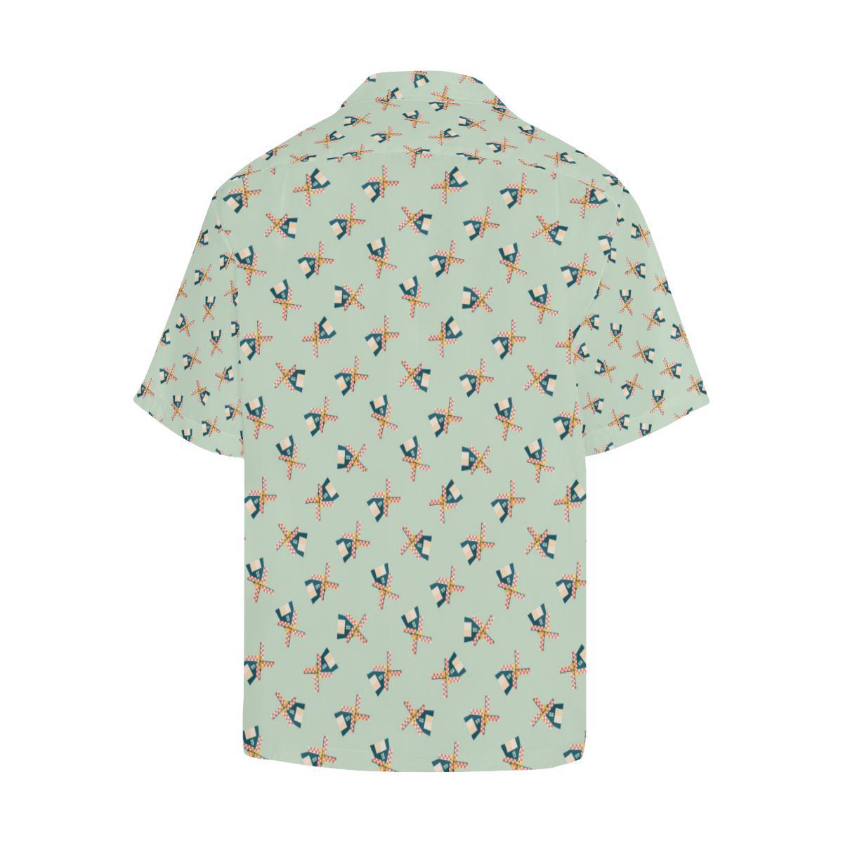 Windmill Pattern Print Design 0 Hawaiian Shirt