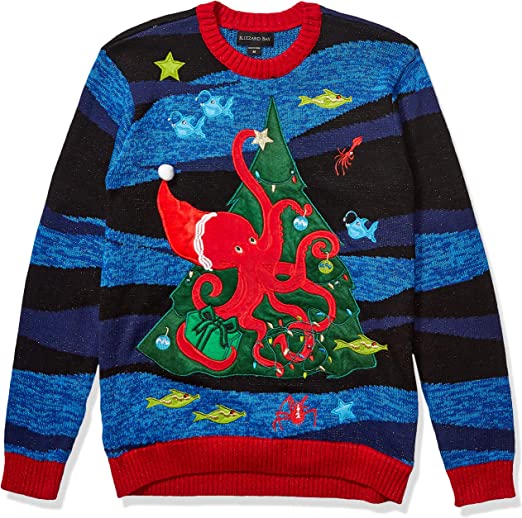 Red Octopus Christmas Ugly Christmas Sweater 