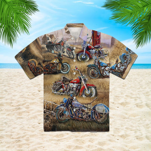 OragonTee Vitage Motorcycle Hawaiian Shirt | For Men & Women | Adult | WT1312