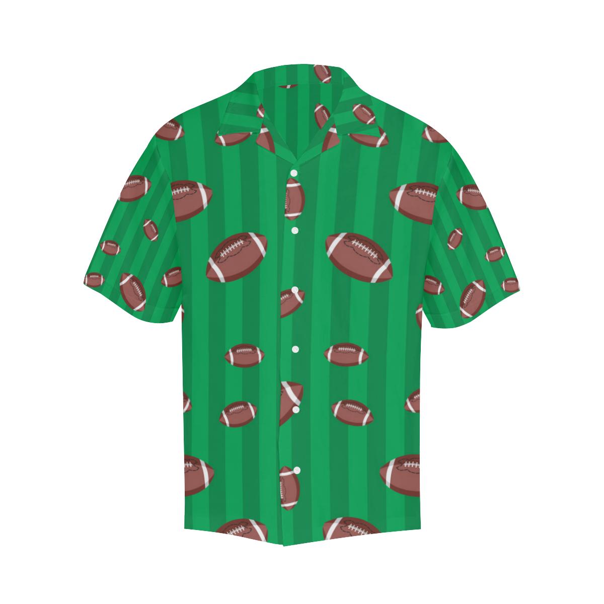 American Football Ball Field Background Mens All Over Print Hawaiian Shirt