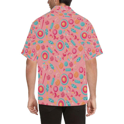 Colorful Candy Pattern Mens All Over Print Hawaiian Shirt
