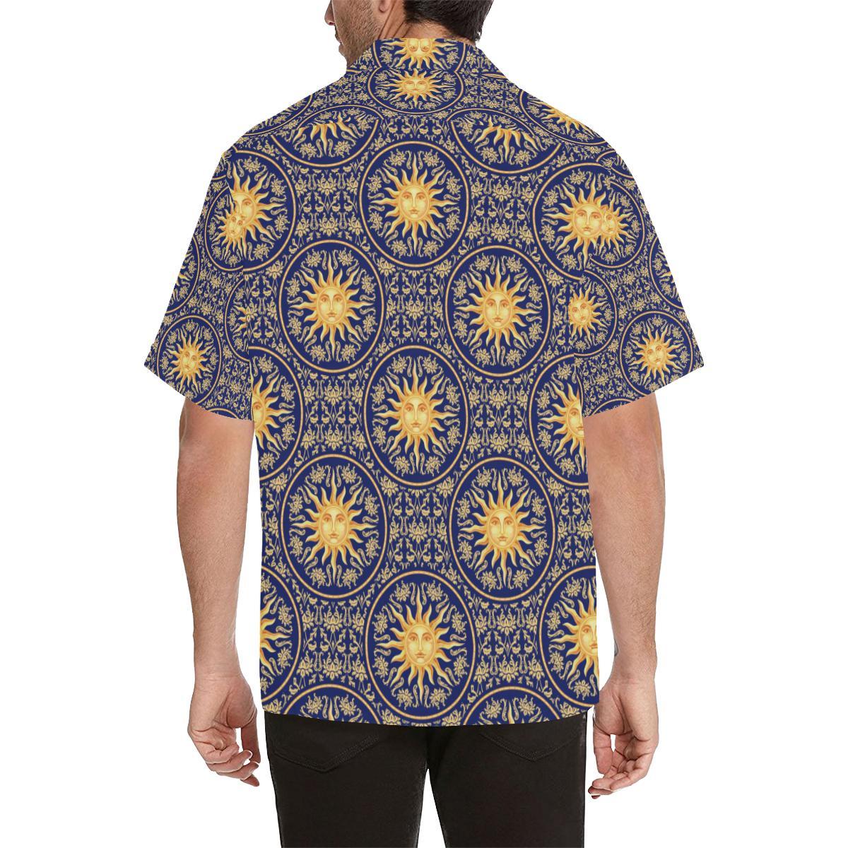 Sun Pattern Mens All Over Print Hawaiian Shirt
