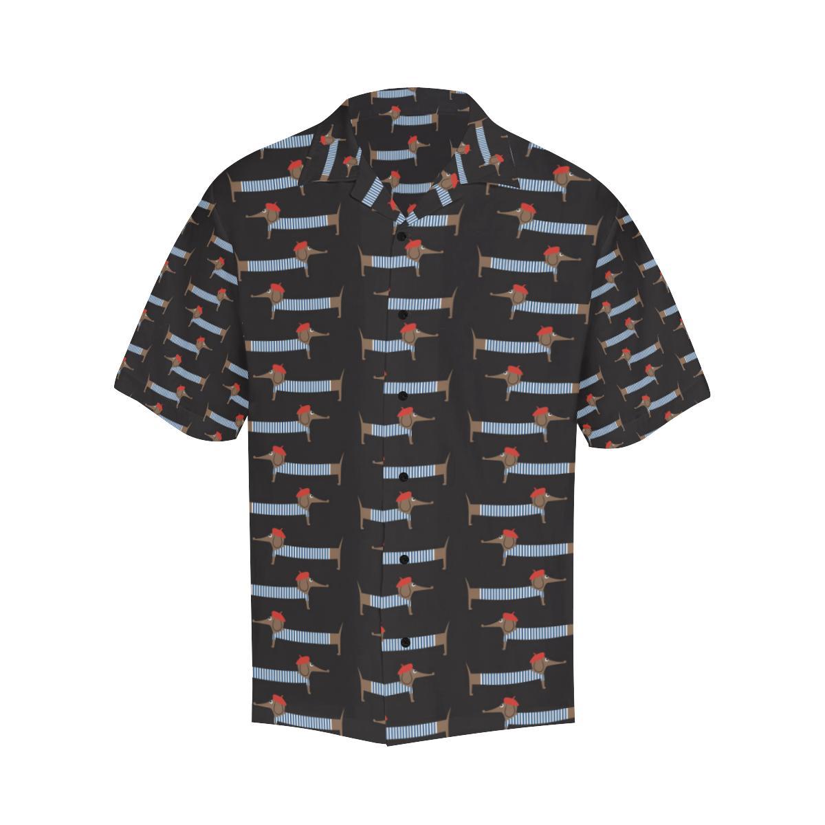 Dachshund Pattern Print Design Hawaiian Shirt