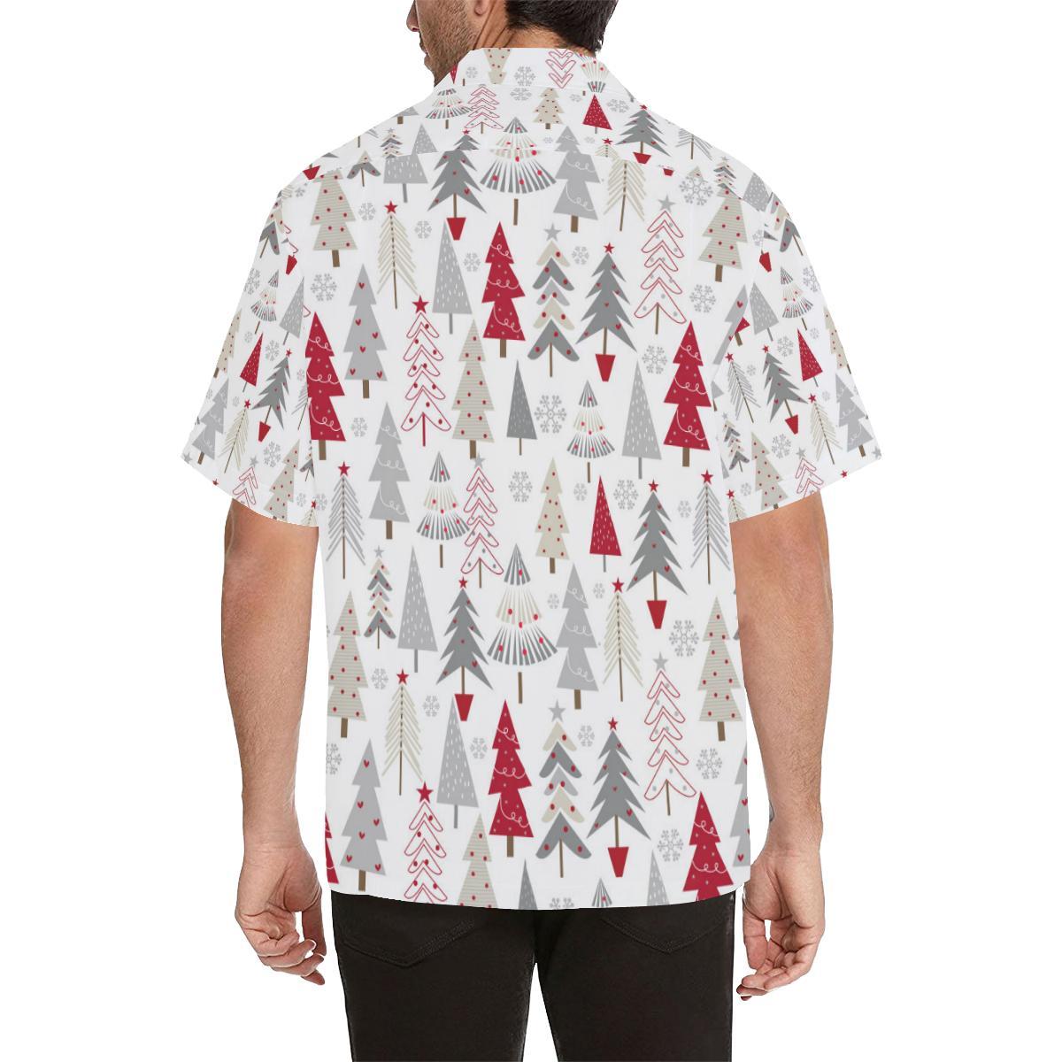 Cute Christmas Tree Pattern Mens All Over Print Hawaiian Shirt