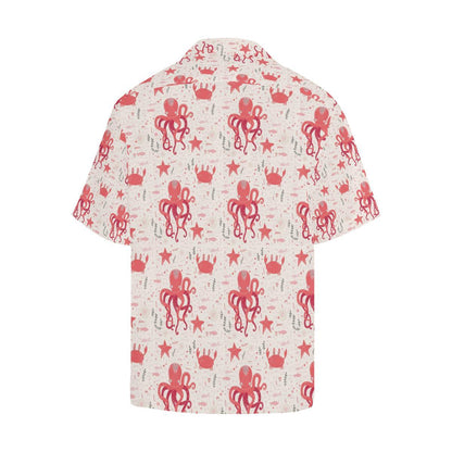 Octopus Crab Starfish Pattern Mens All Over Print Hawaiian Shirt