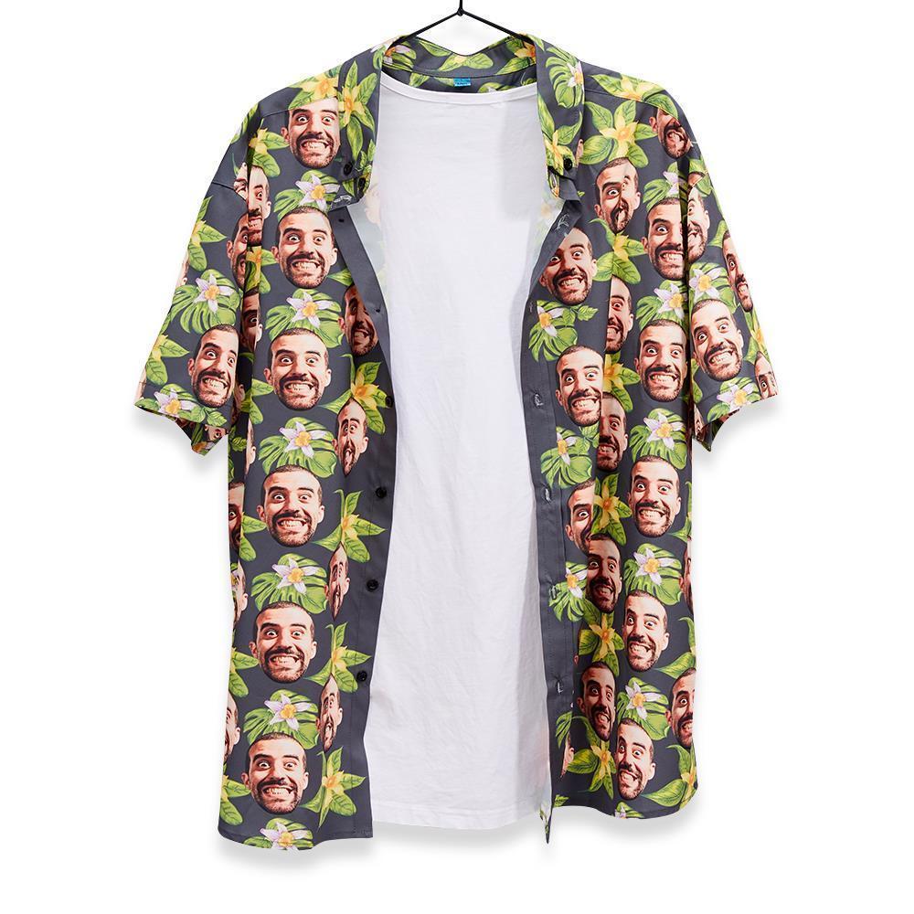 Hawaiian Shirt For Men Green Flowers Christmas Gifts