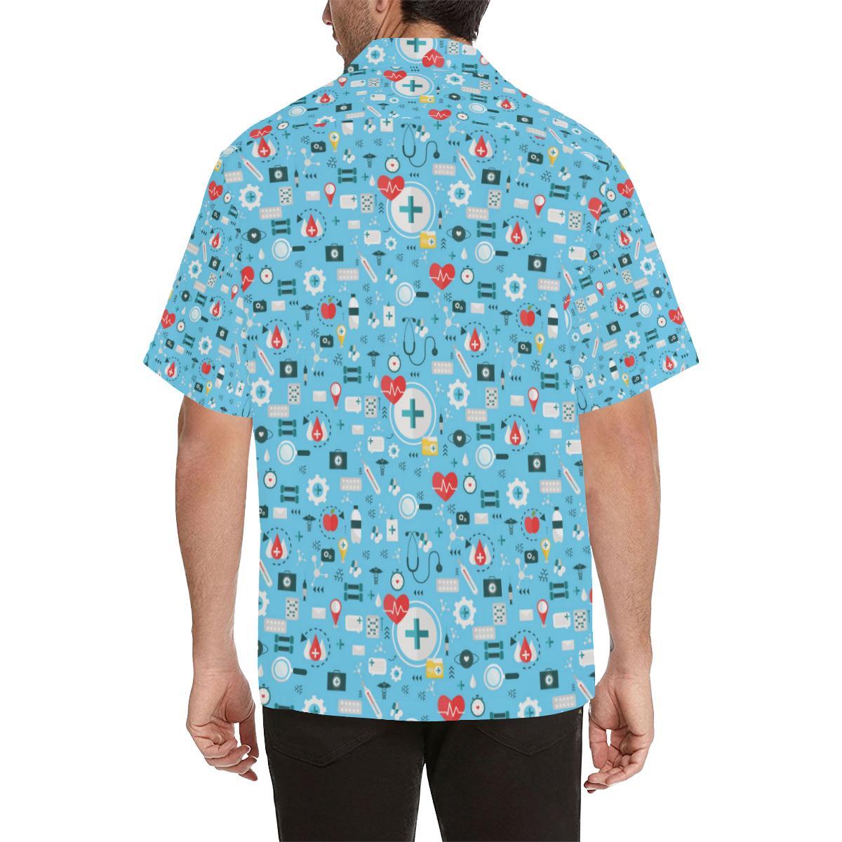 Medical Pattern Print Design Hawaiian Shirt