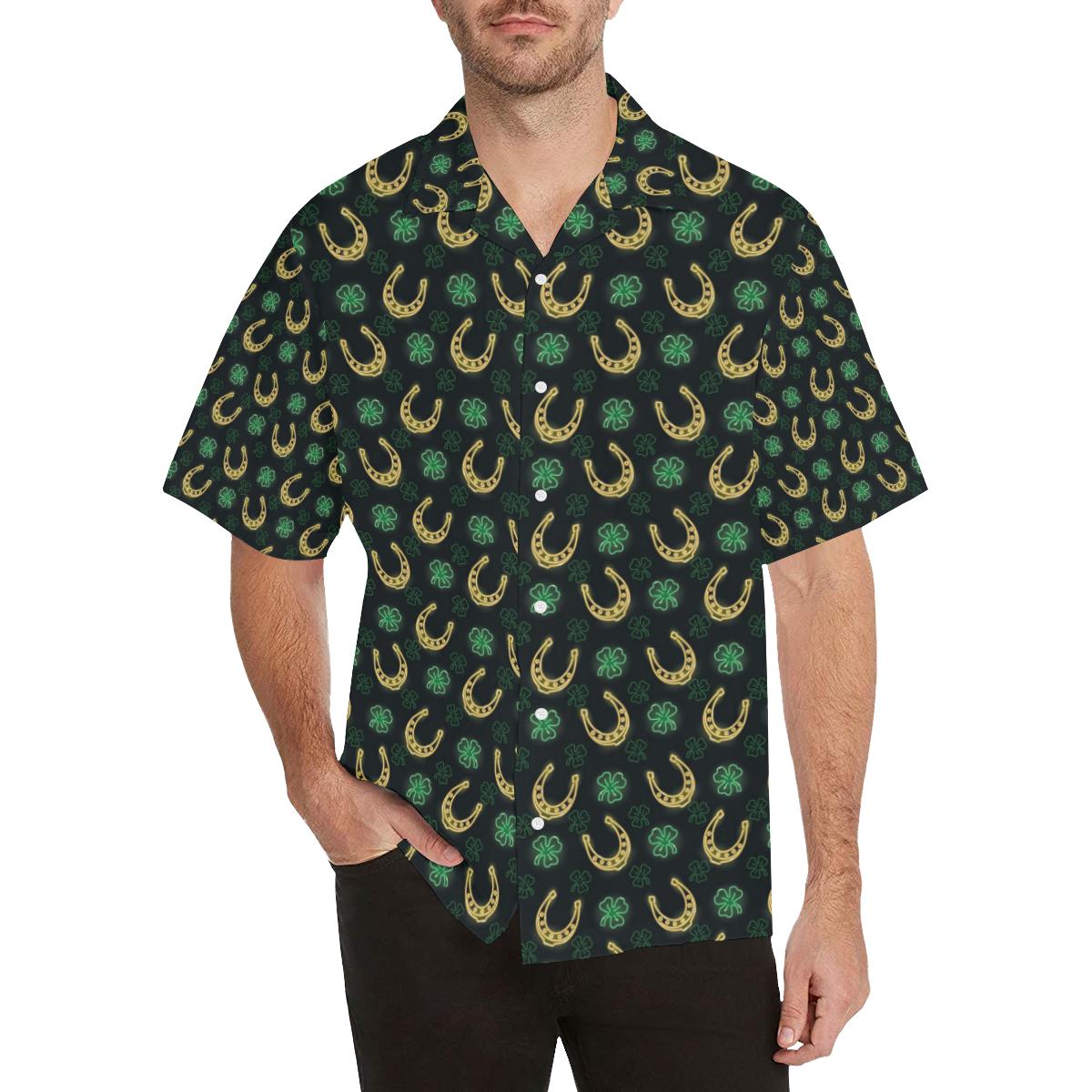 Horseshoes Pattern Print Design 04 Mens All Over Hawaiian Shirt