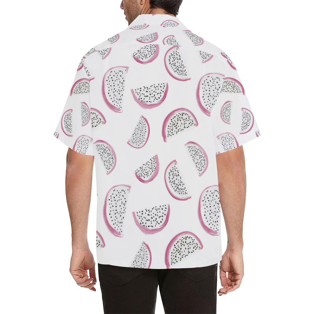Dragon Fruit Pattern Mens All Over Print Hawaiian Shirt
