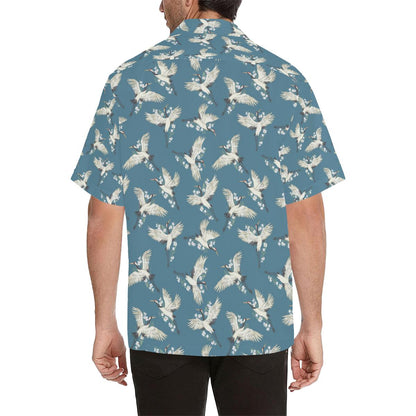 Crane Pattern Print Design Hawaiian Shirt