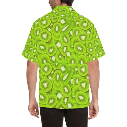 Sliced Kiwi Pattern Mens All Over Print Hawaiian Shirt