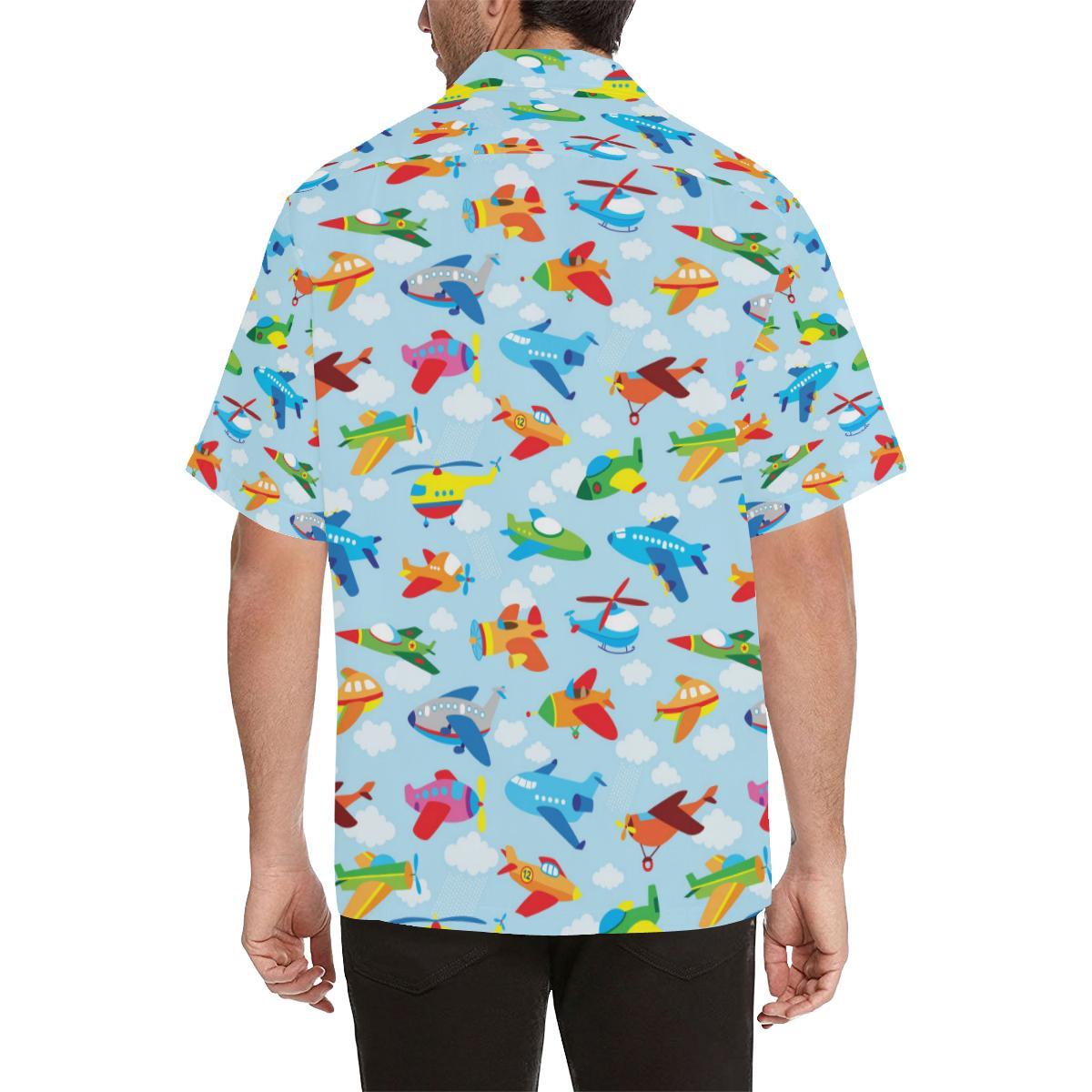 Airplane Colorful Pattern Print Design Hawaiian Shirt