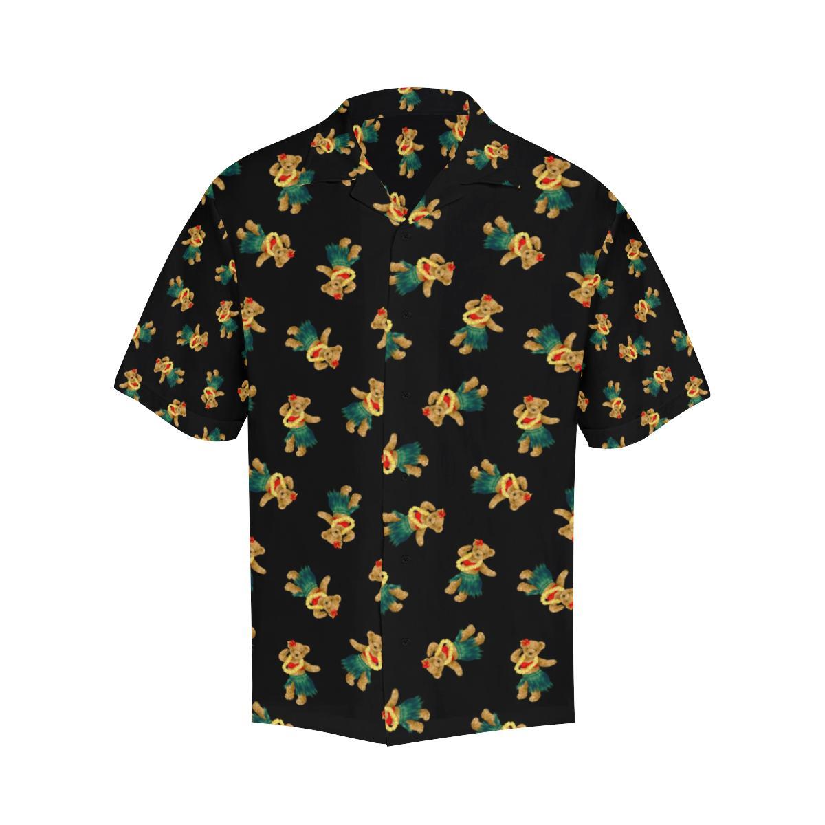 Hula Bear Pattern Print Design Hawaiian Shirt
