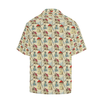 Windmill Pattern Print Design 0 Hawaiian Shirt