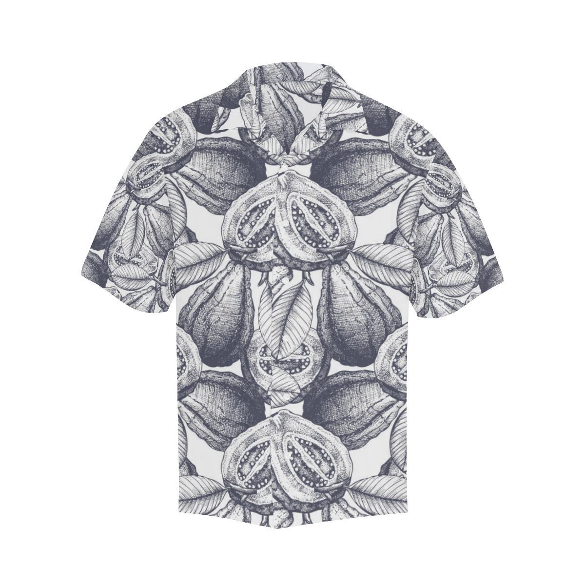 Guava Tropical Hand Drawn Pattern Mens All Over Print Hawaiian Shirt