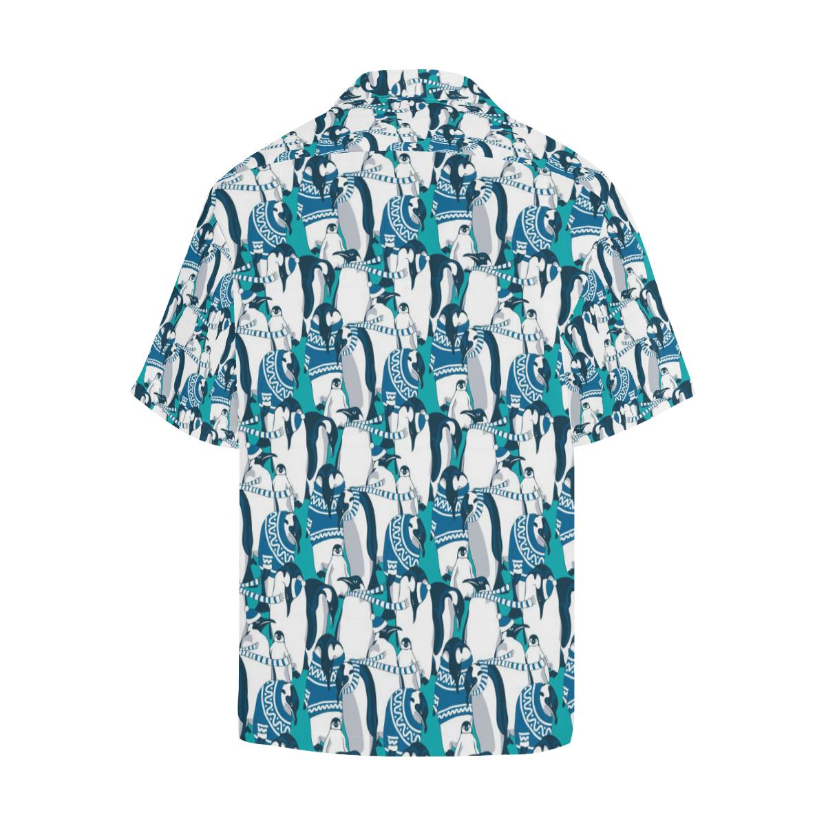 Penguin Pattern Mens All Over Print Hawaiian Shirt