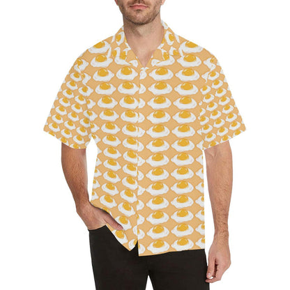 Fried Eggs Pattern Print Design 04 Mens All Over Hawaiian Shirt