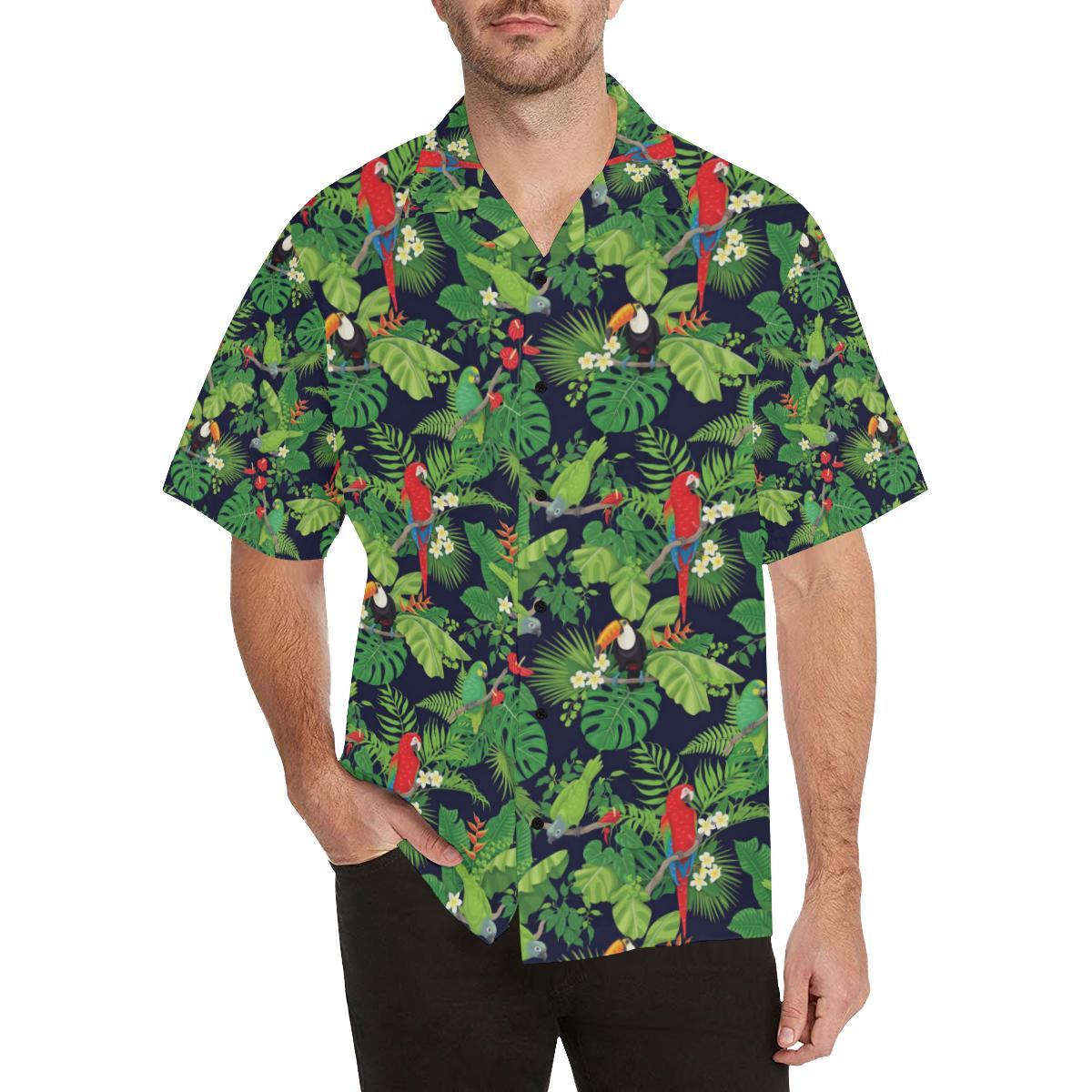 Rainforest Parrot Pattern Print Design A Hawaiian Shirt