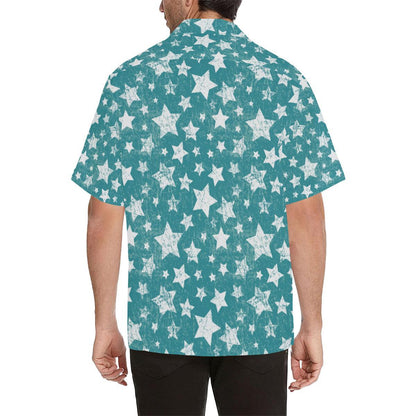 Vintage Star Pattern Mens All Over Print Hawaiian Shirt