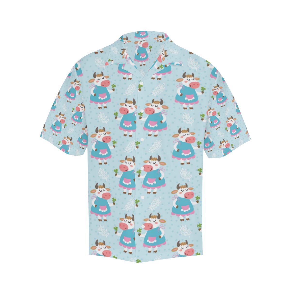 Cattle Happy Pattern Print Design Hawaiian Shirt