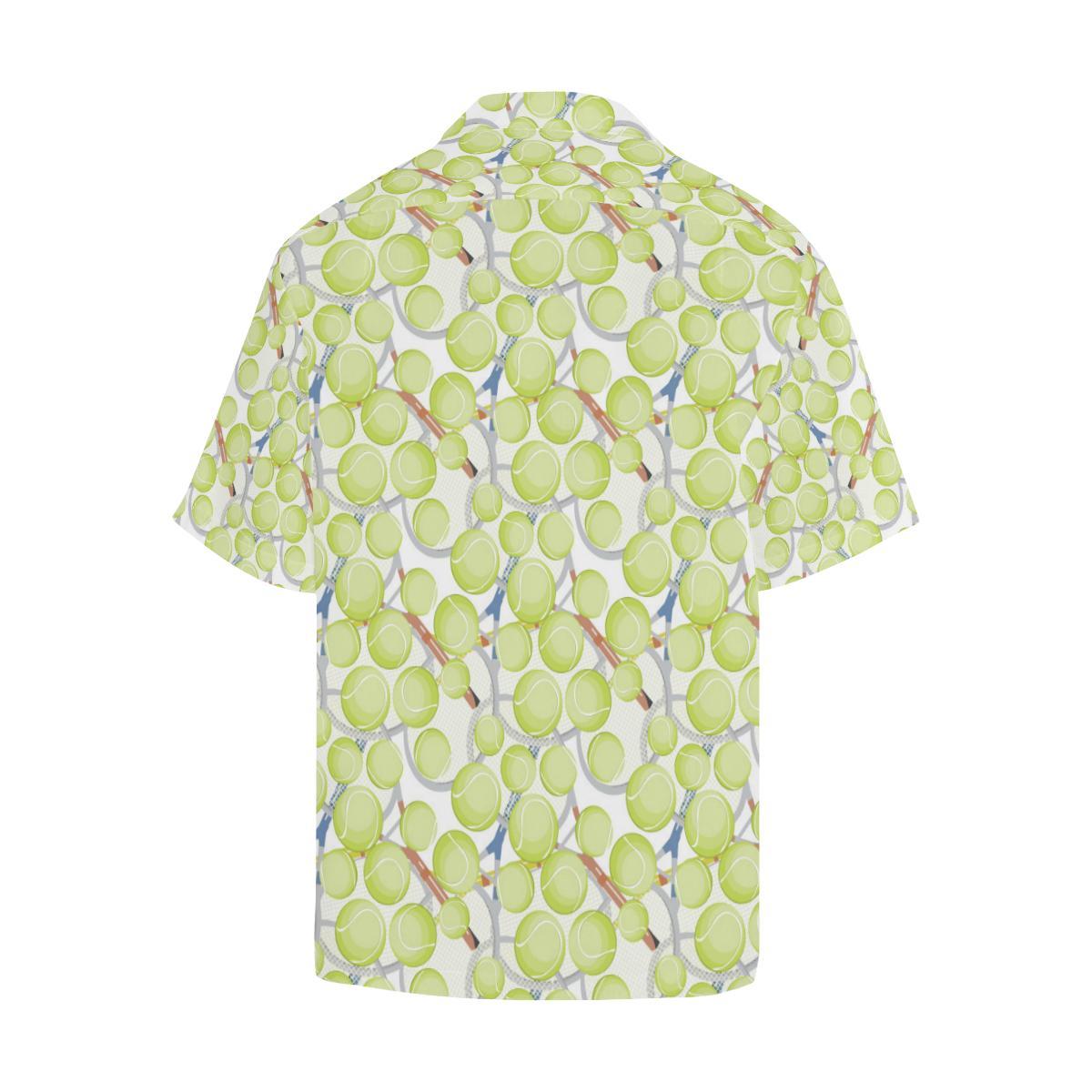 Tennis Pattern Print Design 01 Mens All Over Hawaiian Shirt