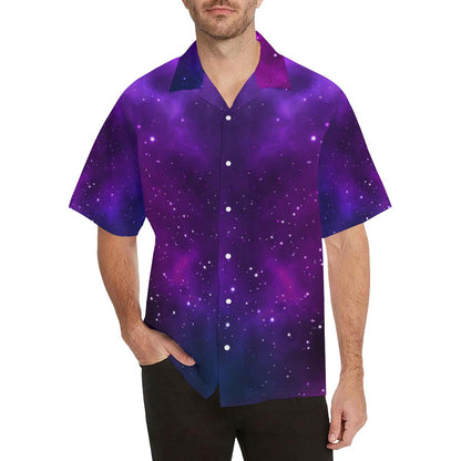 Pink Space Galaxy Pattern4 Mens All Over Print Hawaiian Shirt