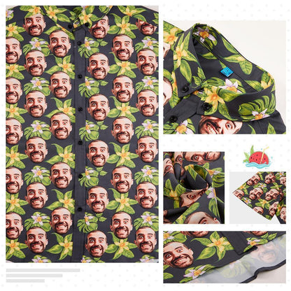 Hawaiian Shirts Face On Shirt All Over Print Tropical Style Christmas Gifts