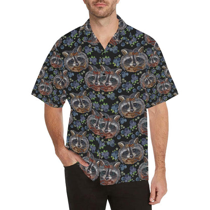 Raccoon Pattern Print Design A Hawaiian Shirt
