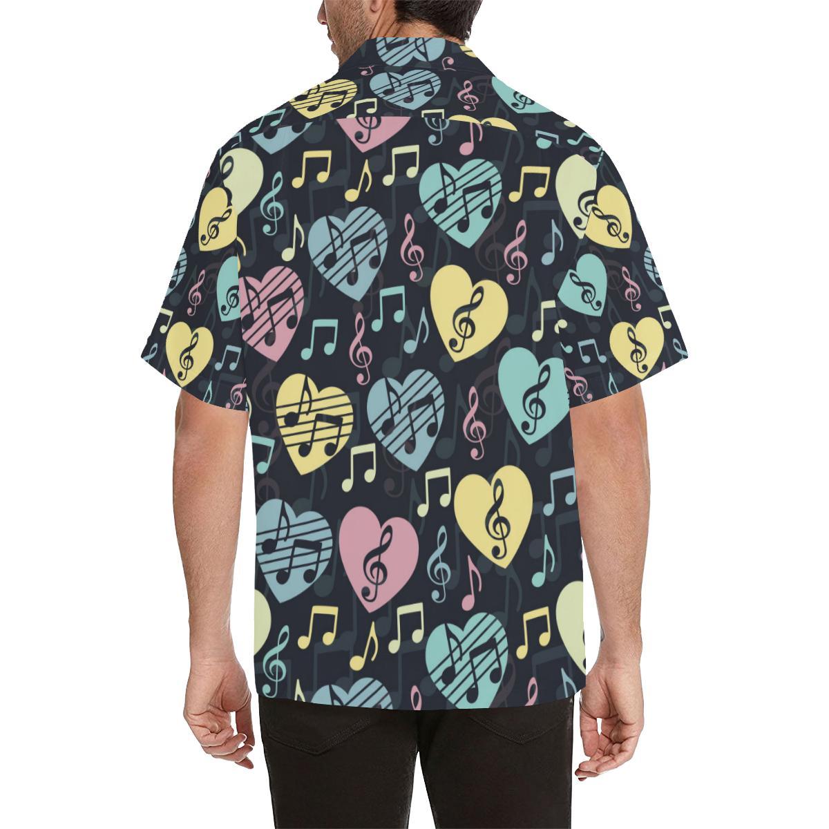 Music Note Pattern Print Design A Hawaiian Shirt