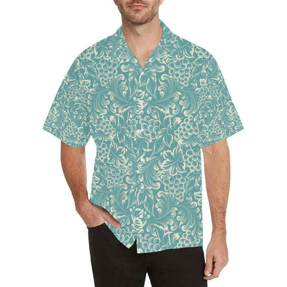 Classic Hand Drawn Grape Pattern Mens All Over Print Hawaiian Shirt