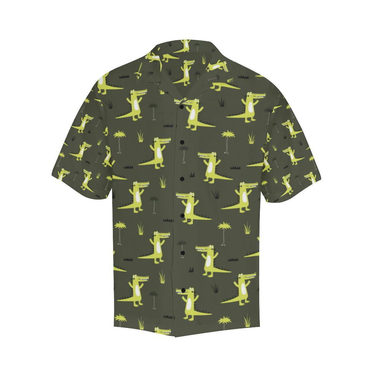 Alligator Pattern Print Design Hawaiian Shirt