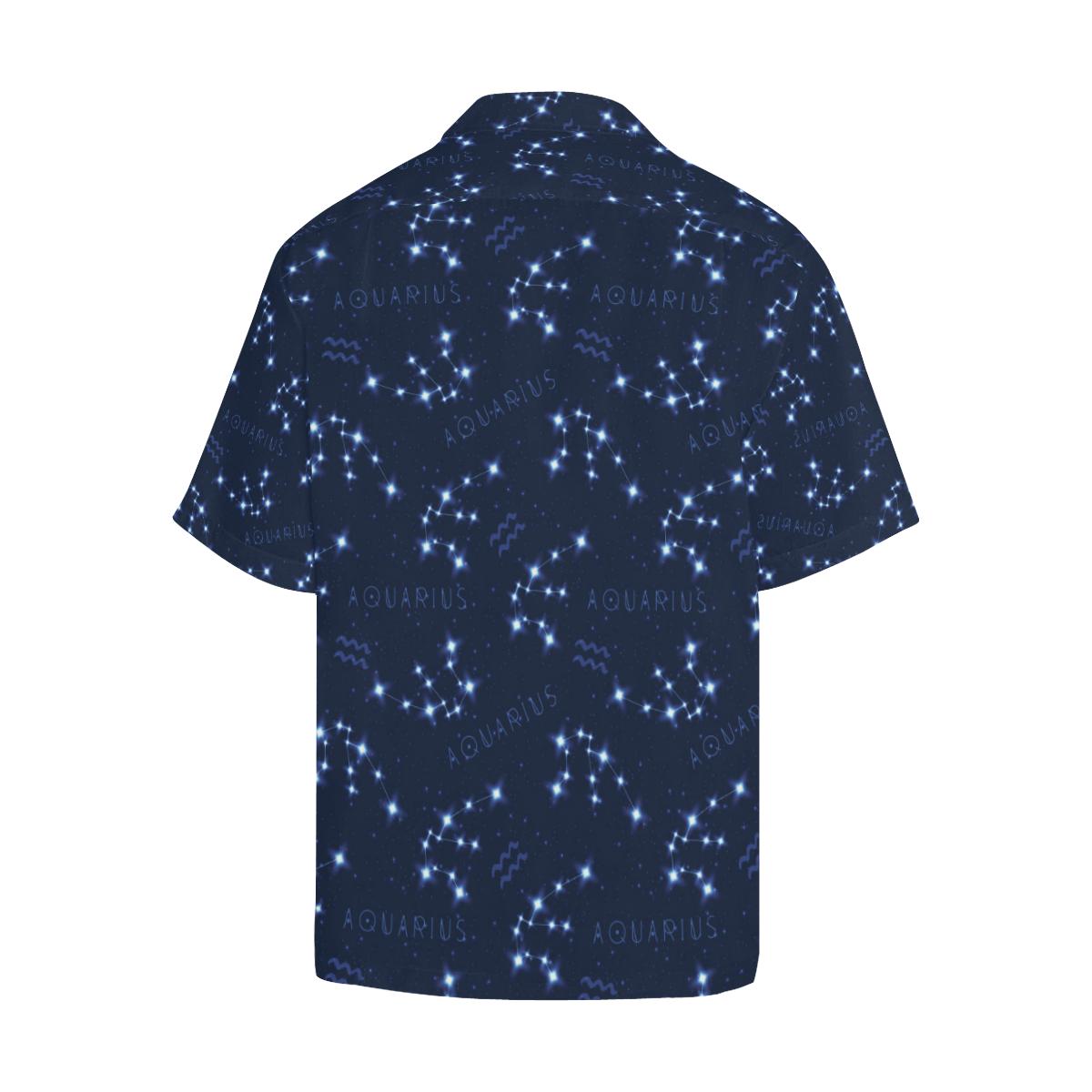 Aquarius Zodiac Pattern Print Design Hawaiian Shirt