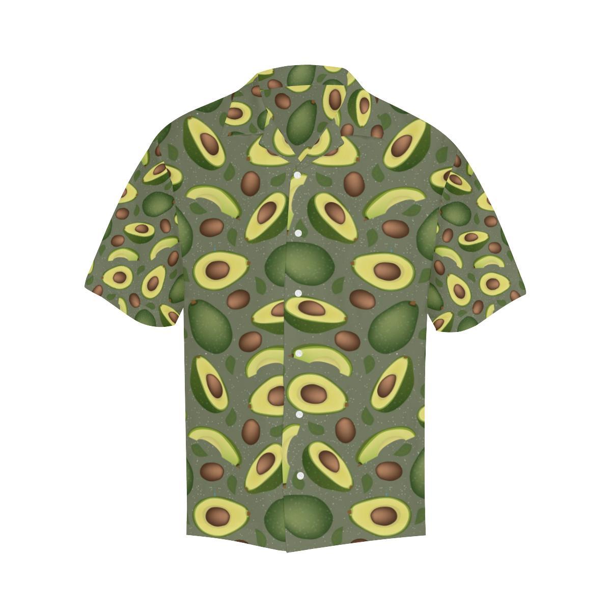 Avocado Pattern Background Mens All Over Print Hawaiian Shirt