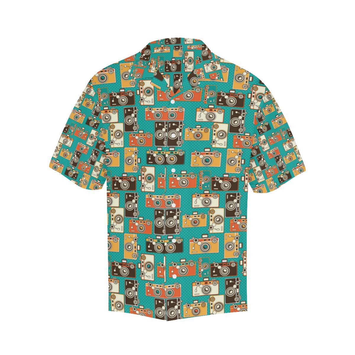 Camera Pattern Print Design Hawaiian Shirt