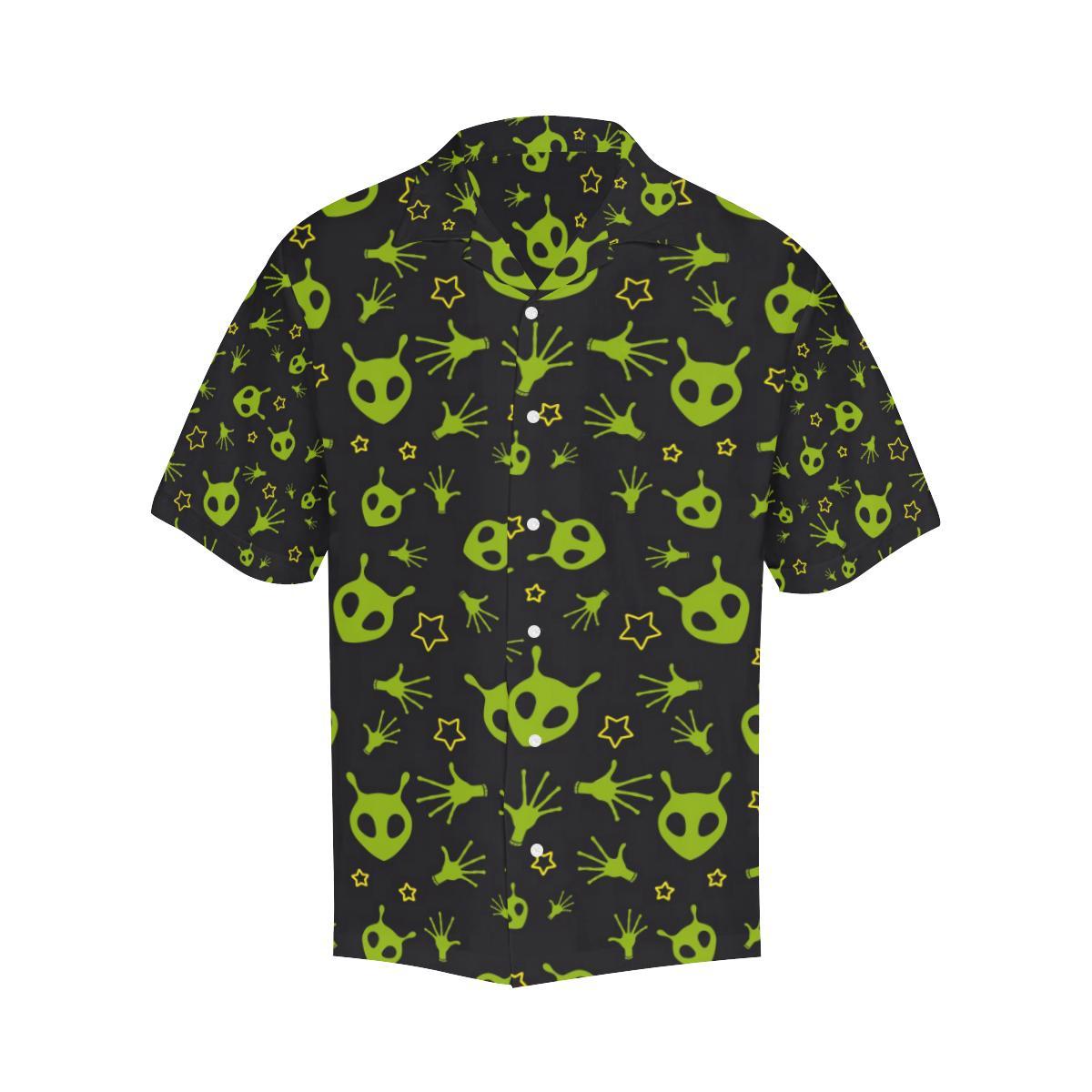 Alien Pattern Print Design 02 Mens All Over Hawaiian Shirt