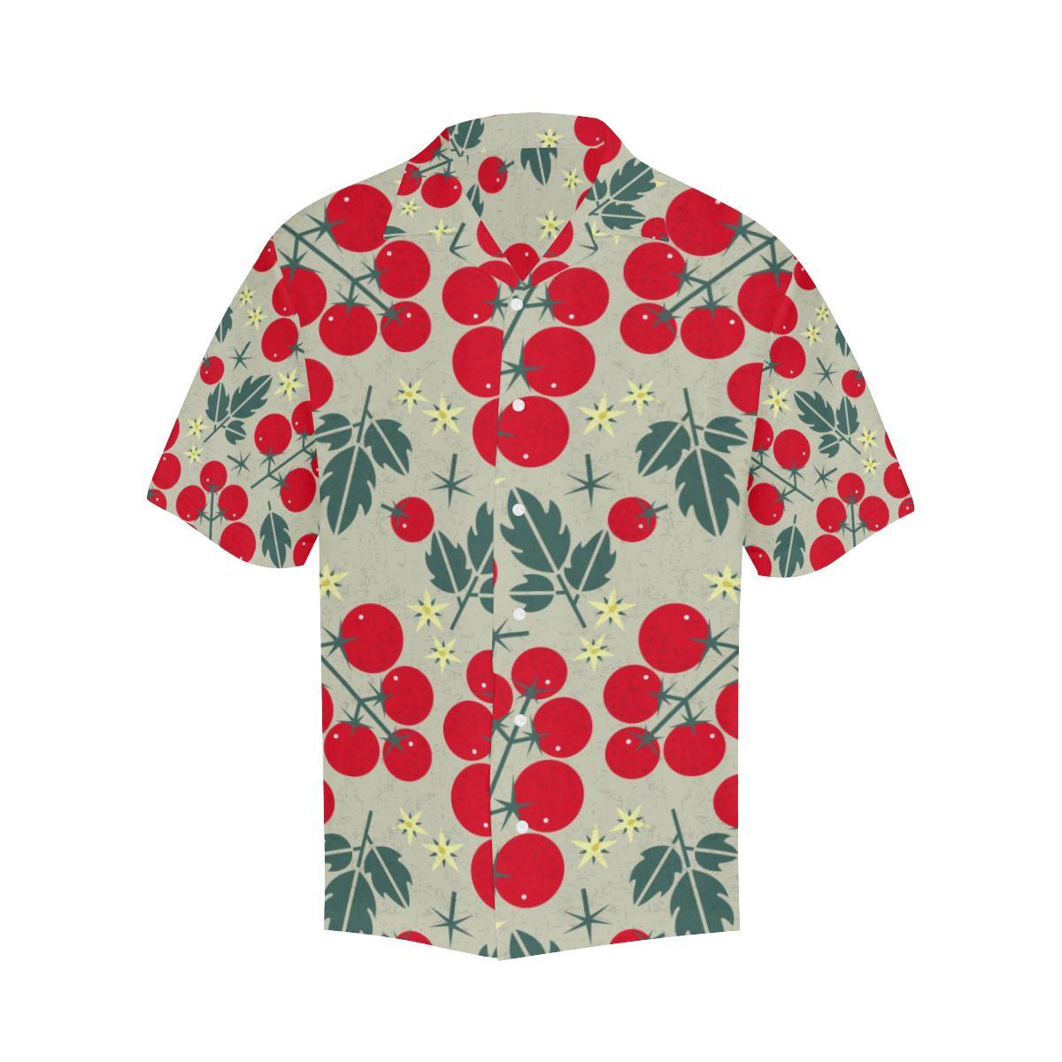 Hand Drawn Tomato Pattern Mens All Over Print Hawaiian Shirt