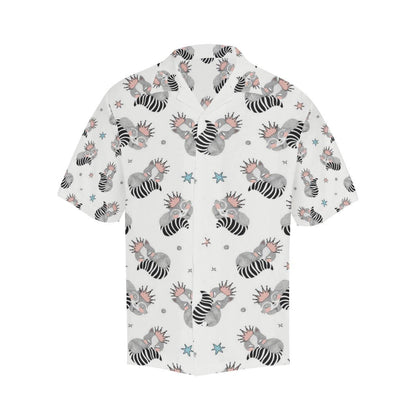 Sleep Raccoon Pattern Mens All Over Print Hawaiian Shirt