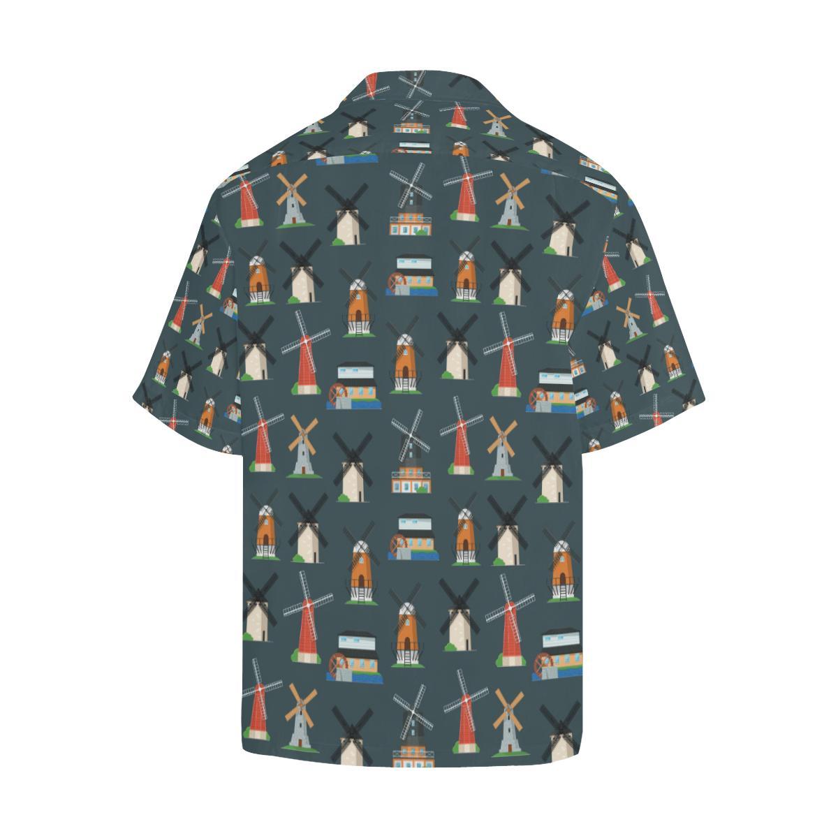 Windmill Pattern Print Design 0 Hawaiian Shirt